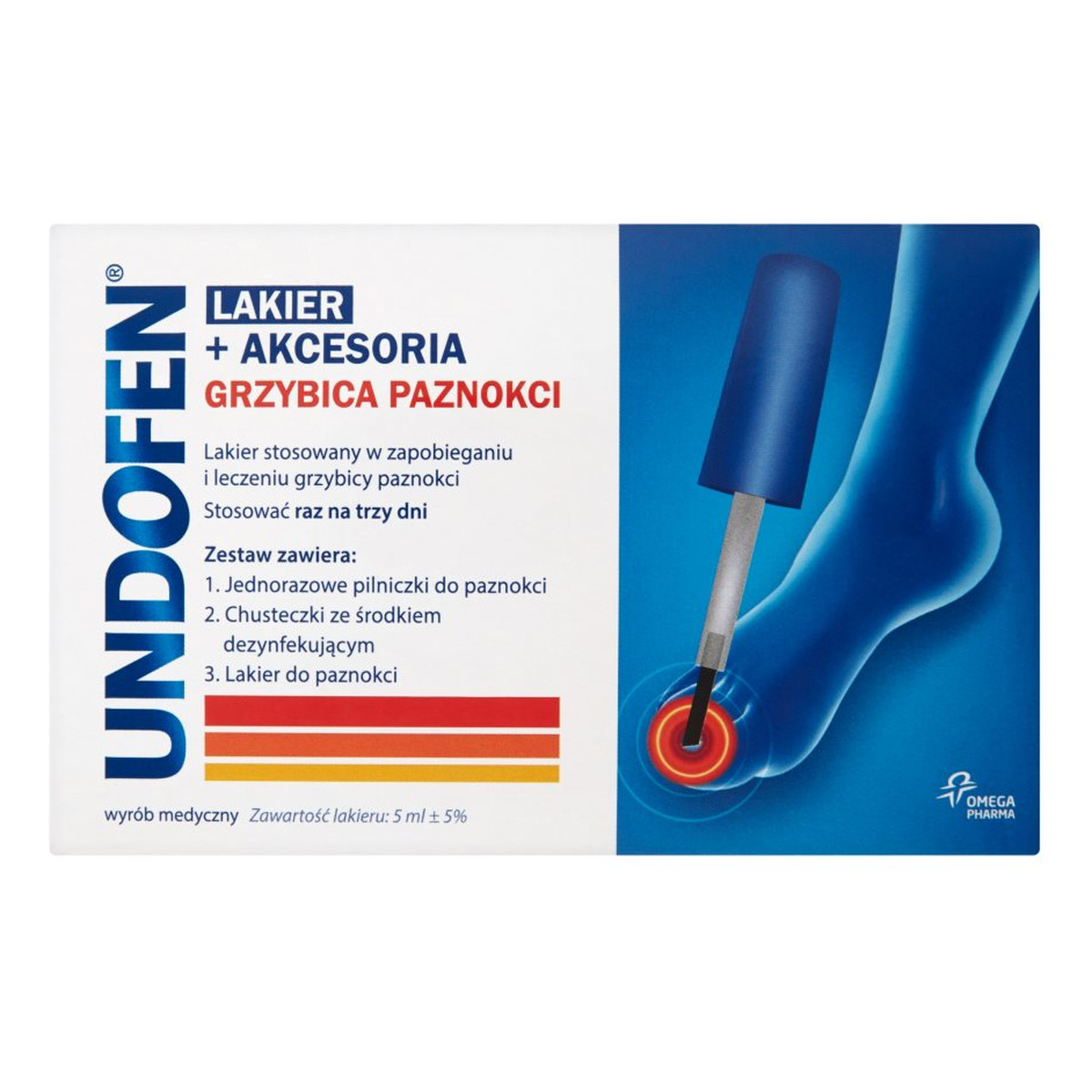 Undofen Lakier + Akcesoria na grzybicę paznokci 1op. 5ml