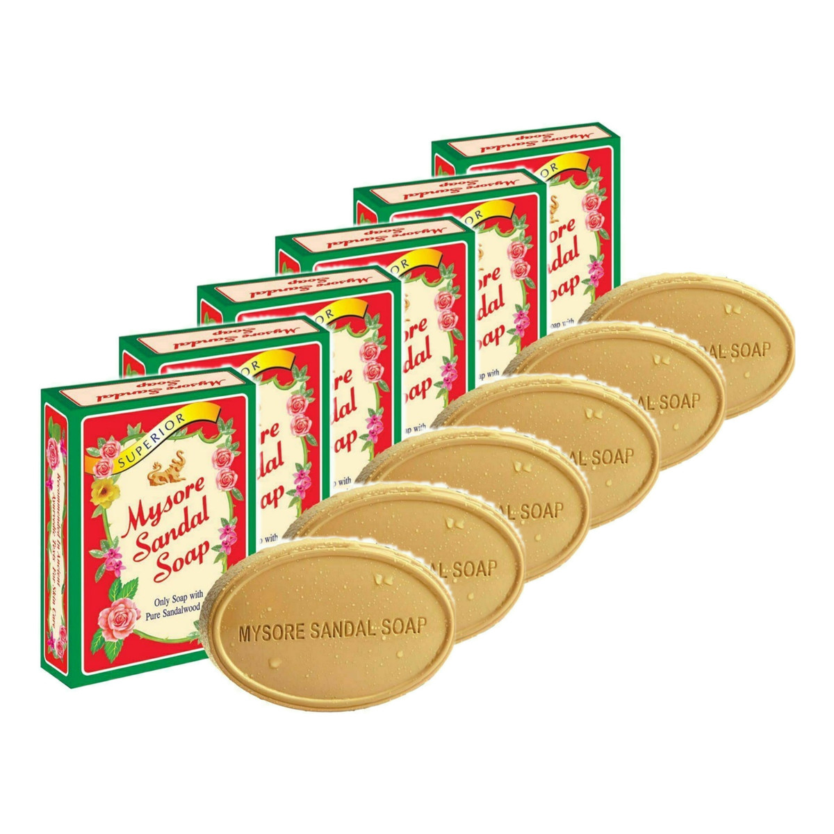 Mysore Mydło sandałowe Ajurwedyjskie 6x75g
