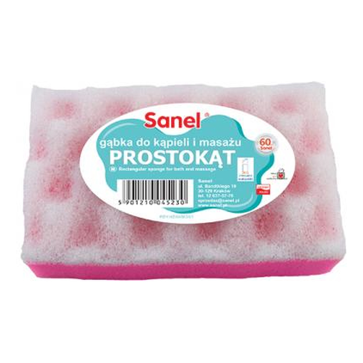 Sanel GĄBKA DO KĄPIELI I MASAŻU BALANCE PROSTOKĄT