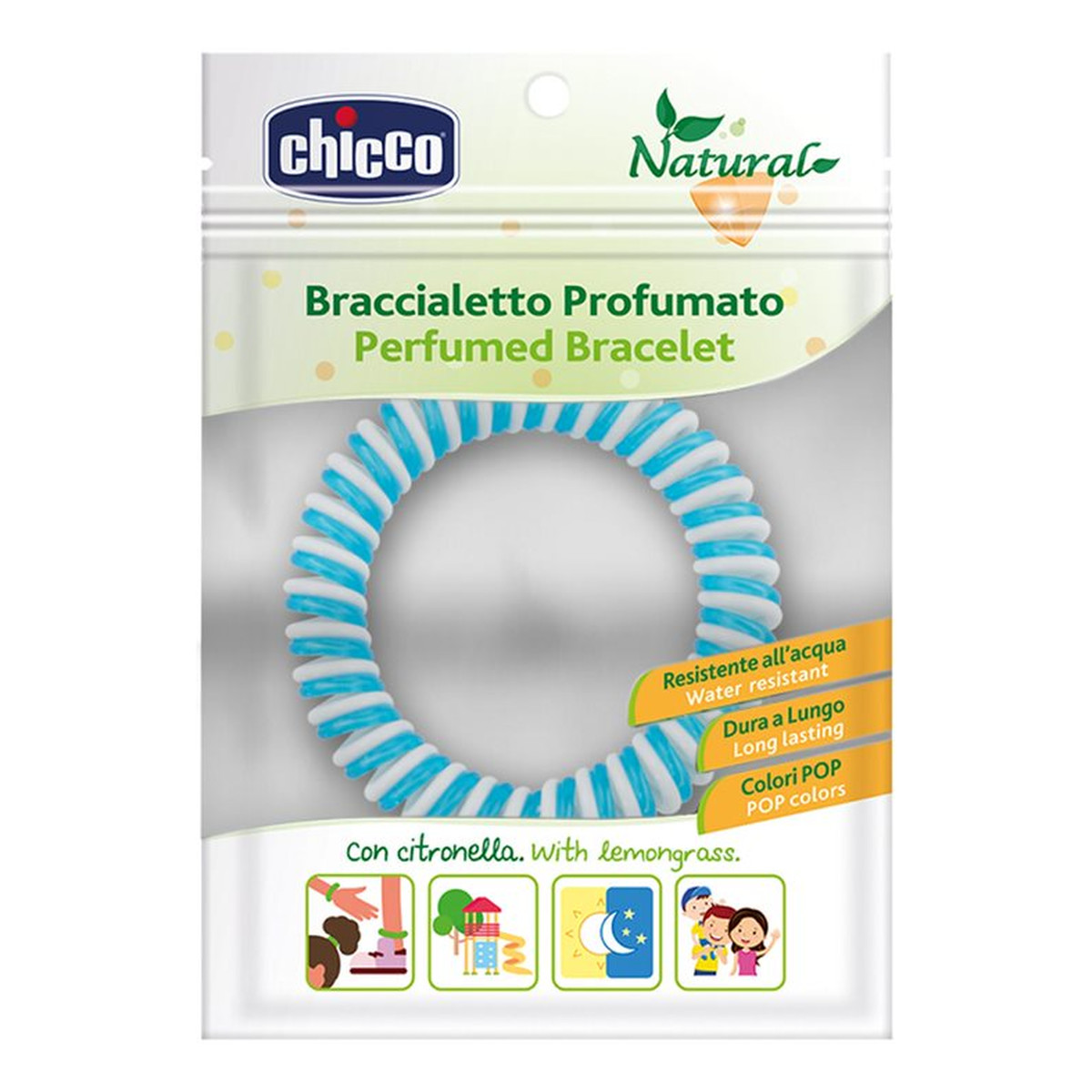 Chicco Perfumed Bracelet bransoletka zapachowa odstraszająca komary Błękitna