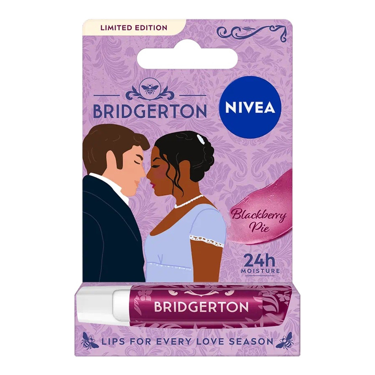 Nivea Bridgerton Edition Kate i Anthony Pielęgnująca Pomadka do Ust Blackberry Pie 4.8g