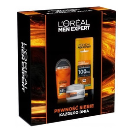 zestaw energetyzujący żel pod prysznic 400ml + krem nawilżający 50ml + antyperspirant w kulce 50ml