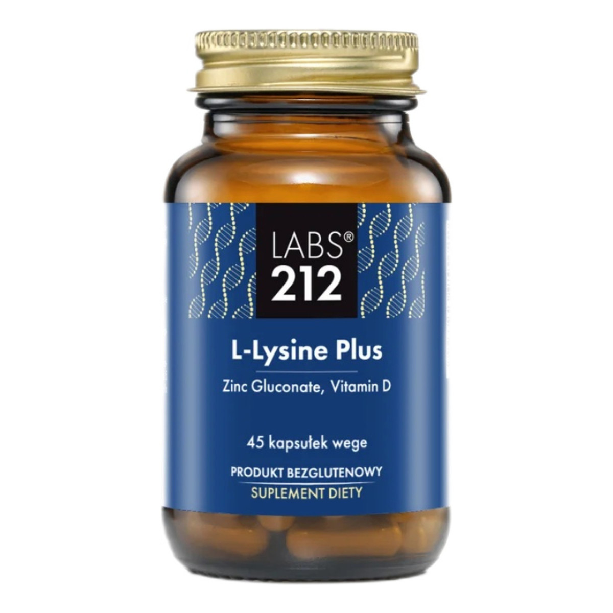 Labs212 L-Lysine Plus Lizyna + Cynk + Witamina D 45 kapsułek