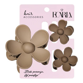Zestaw spinki do włosów klamrowe 3w1 Kwiat XL + 2 szt. mini spinek SP435