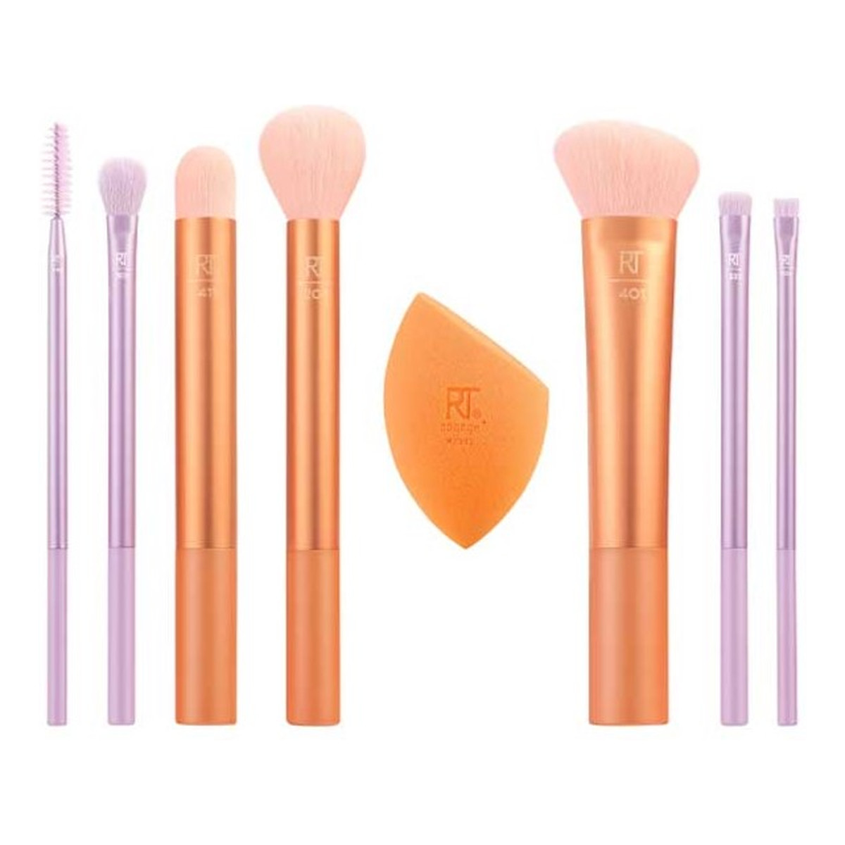 Real Techniques Level Up Brush + Sponge Zestaw pędzli do makijażu 7szt. + gąbka do makijażu