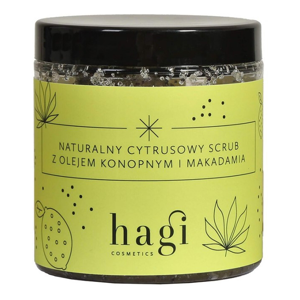 Hagi Naturalny cytrusowy scrub do ciała z olejem konopnym i makadamia 280g