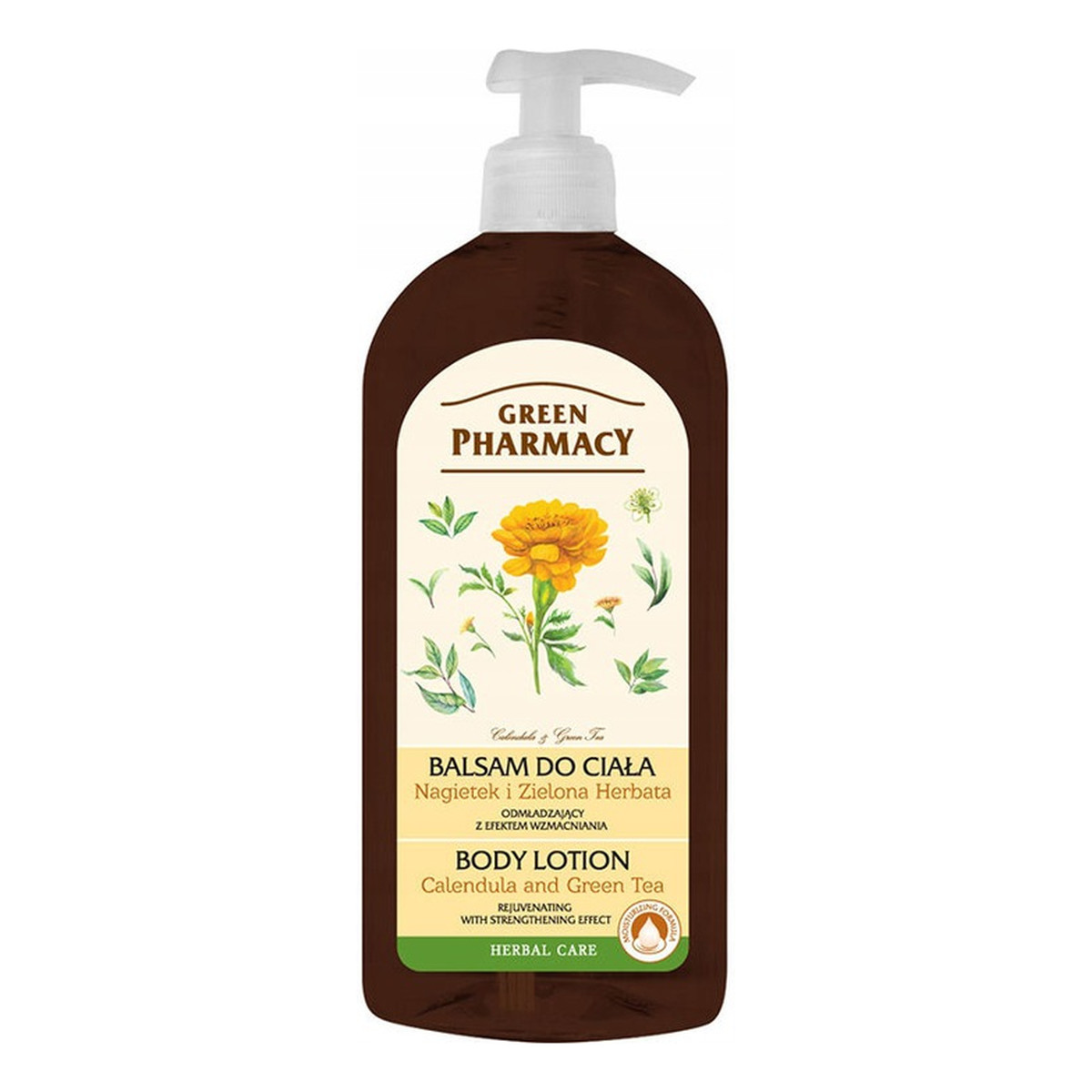 Green Pharmacy Herbal Cosmetics Body Care Balsam Do Ciała Nagietek i Zielona Herbata 500ml