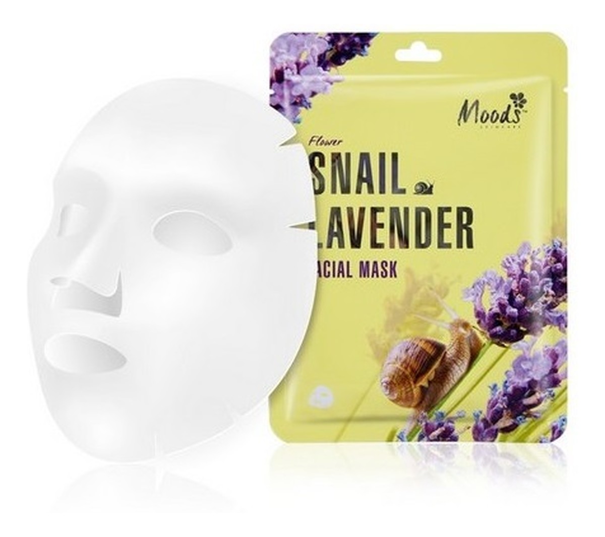 Snail Lavender Facial Mask maska w płachcie ze śluzem ślimaka i wyciągiem z lawendy dla cery dojrzałej