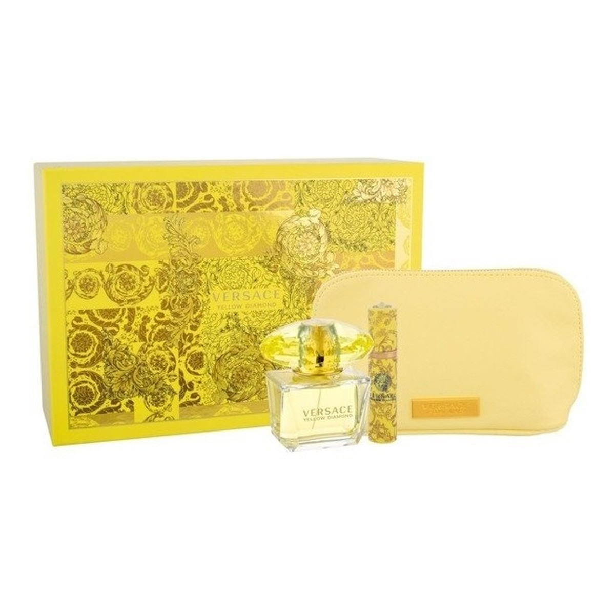 Versace Yellow diamond intense zestaw (woda perfumowana 90 ml + miniatura wody toaletowej 10ml + kosmetyczka)