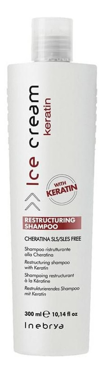 Ice cream keratin restructuring shampoo restrukturyzujący szampon do włosów z keratyną