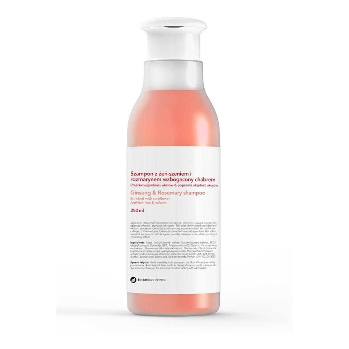 Botanicapharma Ginseng & Rosemary szampon przeciw wypadaniu włosów z żeń-szeniem i rozmarynem 250ml