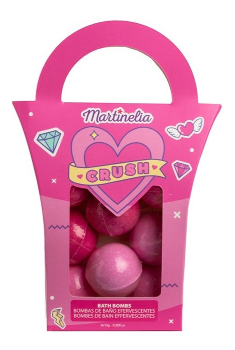 Crush kule do kąpieli dla dzieci różowe 8x15g