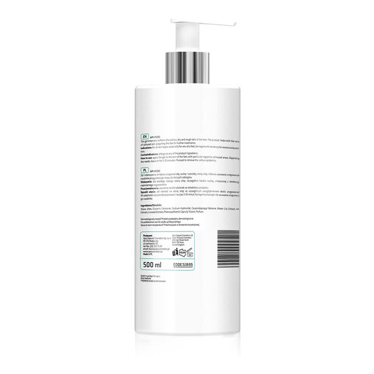 Apis Api-Podo żel zmiękczający do stóp z mocznikiem 30% 500ml