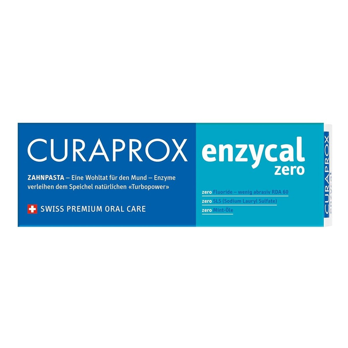 Curaprox Enzycal Zero Pasta do zębów bez SLS, fluoru i olejków miętowych 75ml