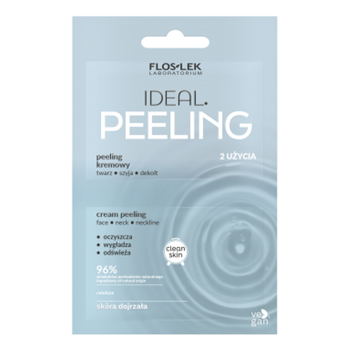 FlosLek Ideal. Peeling kremowy twarz szyja dekolt 2x4 ml 8ml