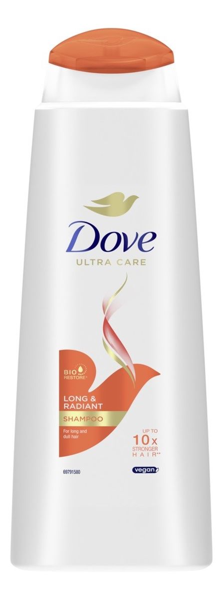 Dove ultra care szampon do włosów długich i matowych long & radiant