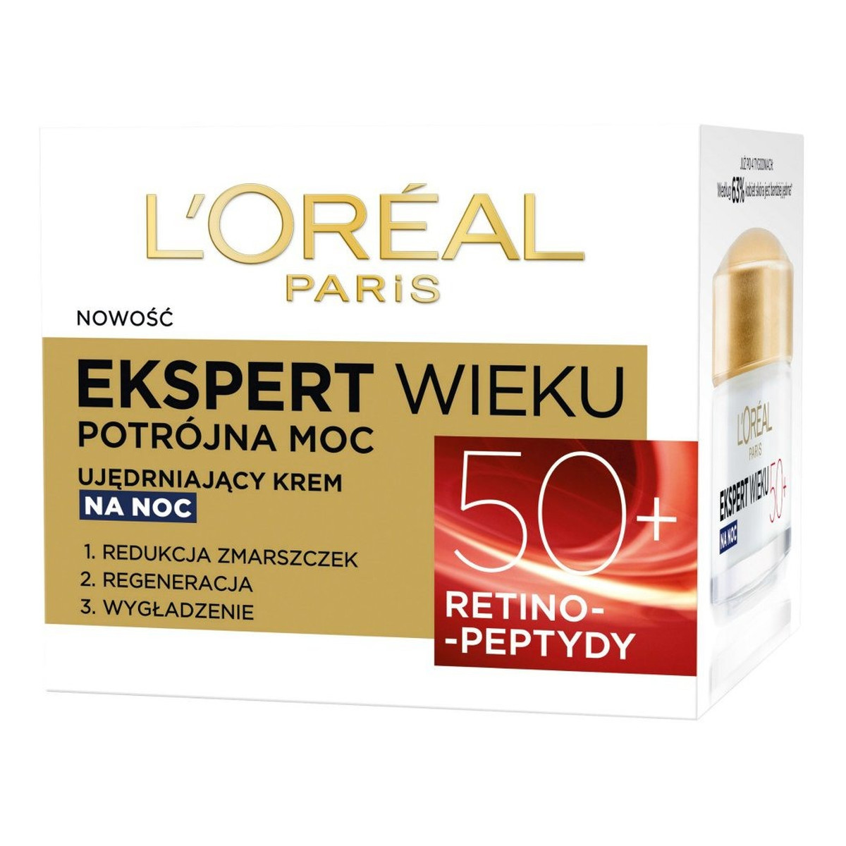 L'Oreal Paris Ekspert Wieku 50+ Przeciwzmarszczkowy Krem Ujędrniający Na Noc 50ml