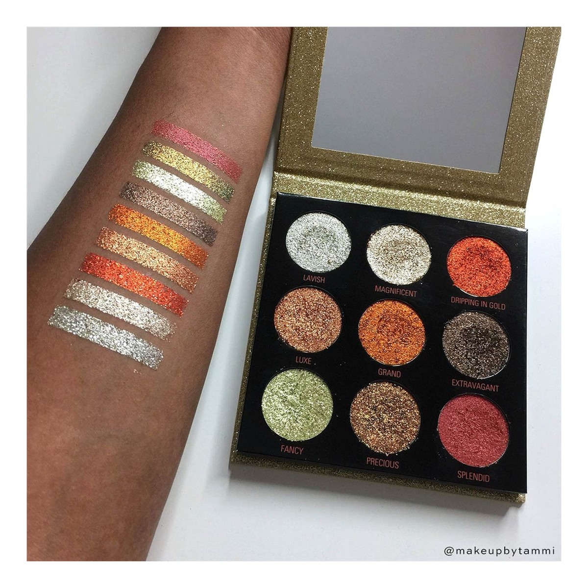 Makeup Revolution Paleta Prasowanych Brokatów