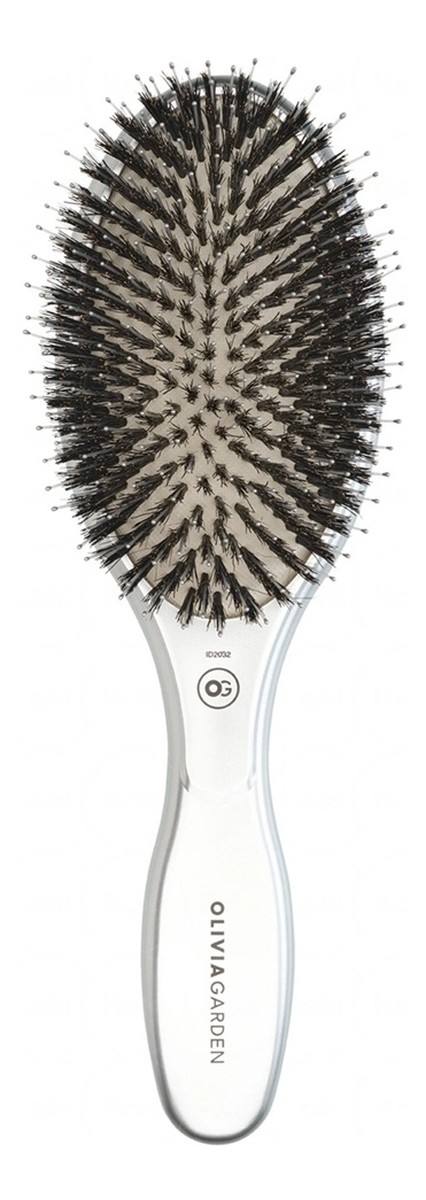 Oval Boar & Bristles Silver Szczotka do włosów z włosiem z dzika