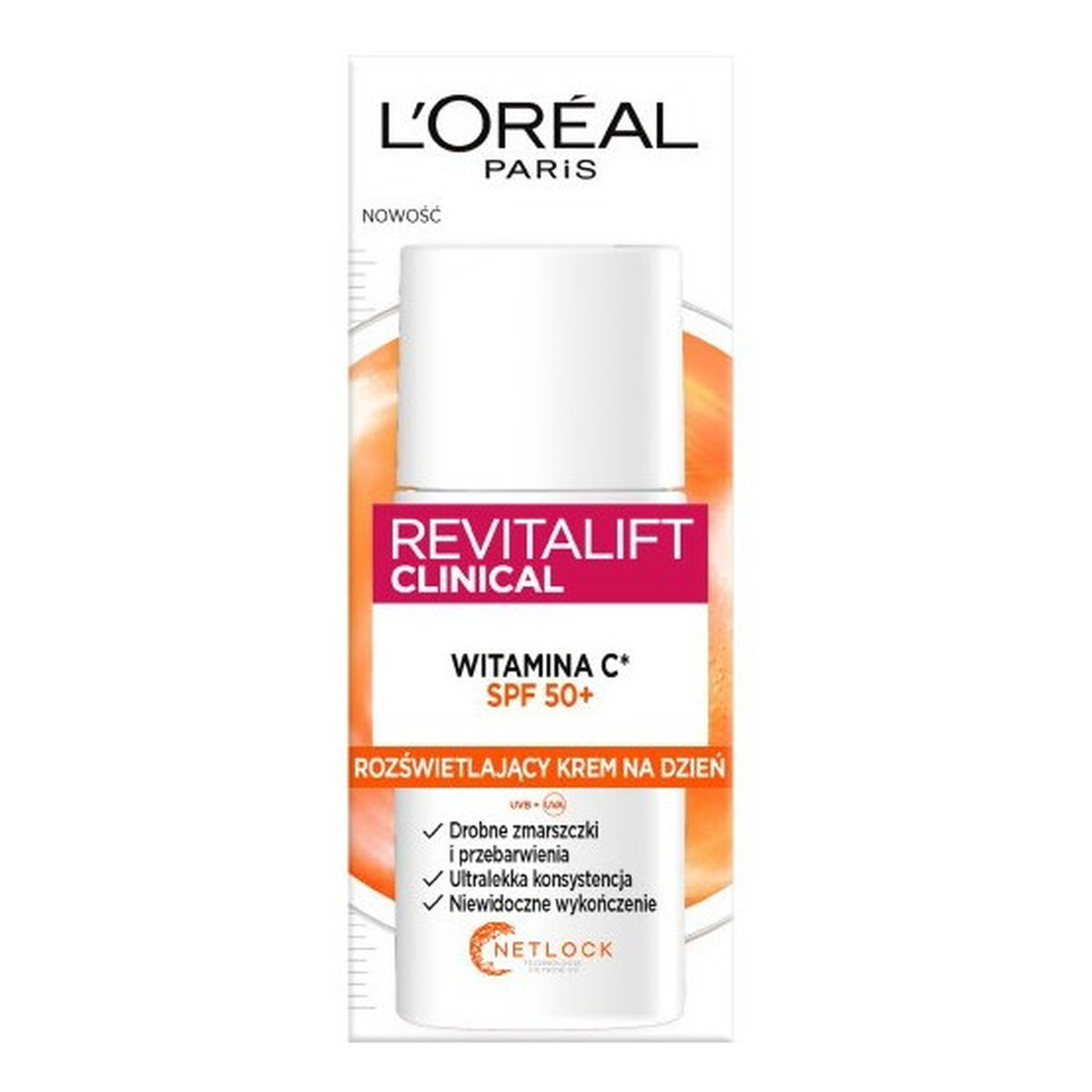 Loreal Revitalift Clinical Witamina C* Rozświetlający Krem na Dzień SPF50+ 50ml