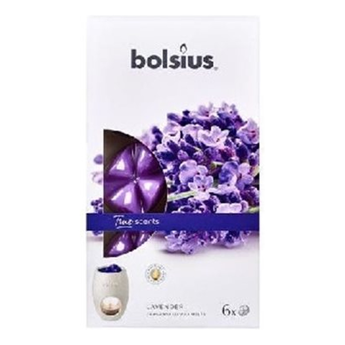 Bolsius True Scents Wosk zapachowy do kominka 6szt. LAWENDA