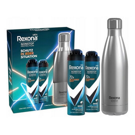 Zestaw prezentowy męski nonstop protection (2x dezodorant w sprayu invisible ice fresh 150ml + butelka stal nierdzewna 750ml)