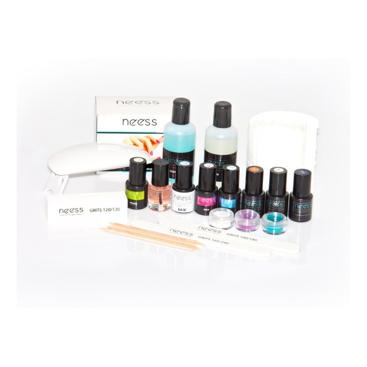Neess PAKIET STARTOWY DO MANICURE HYBRYDOWEGO (6824)