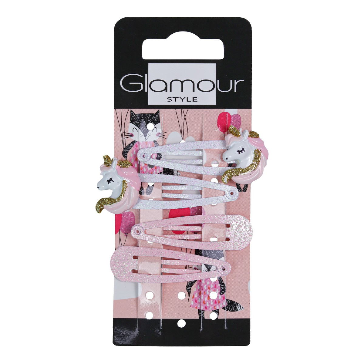 Glamour Kids spinki do włosów kucyki 4szt.