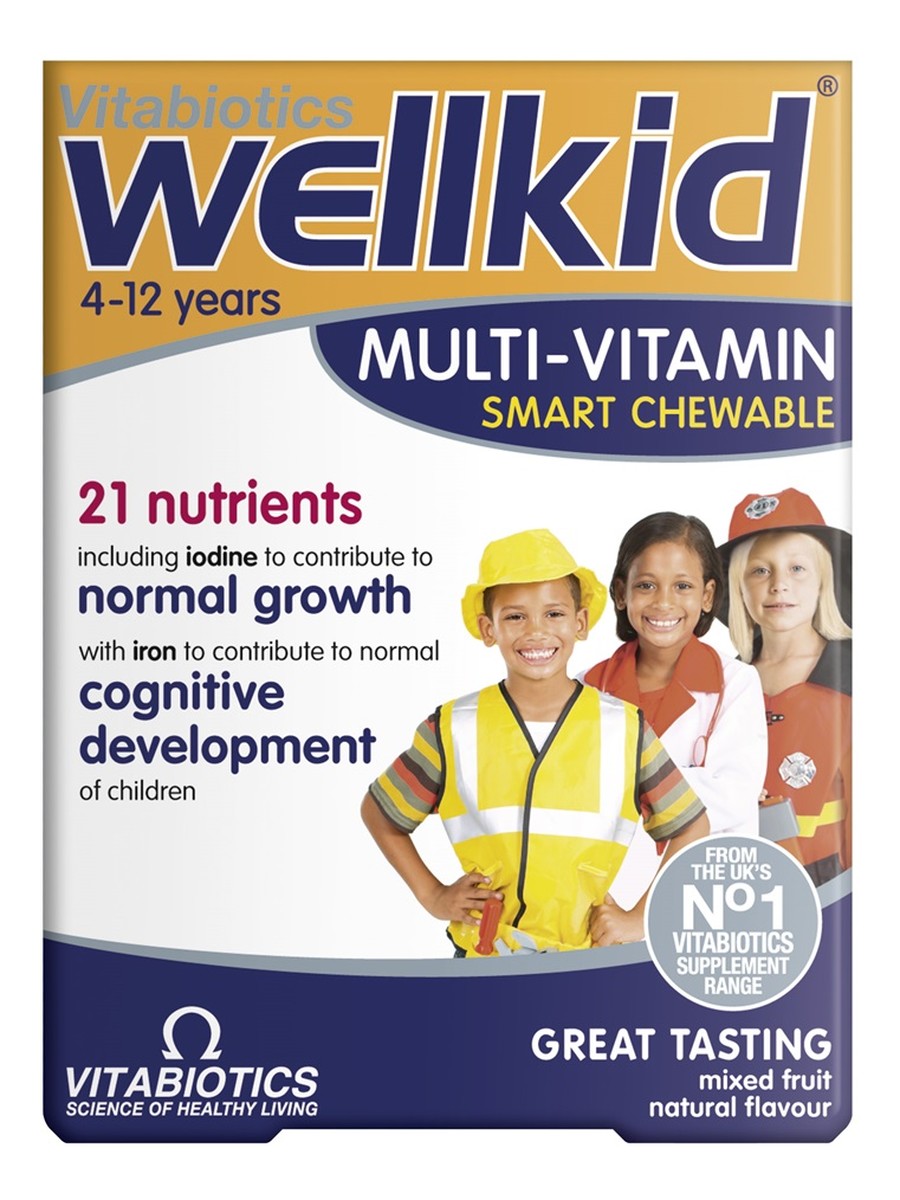 Wellkid multi-vitamin suplement diety dla dzieci 30 tabletek do żucia