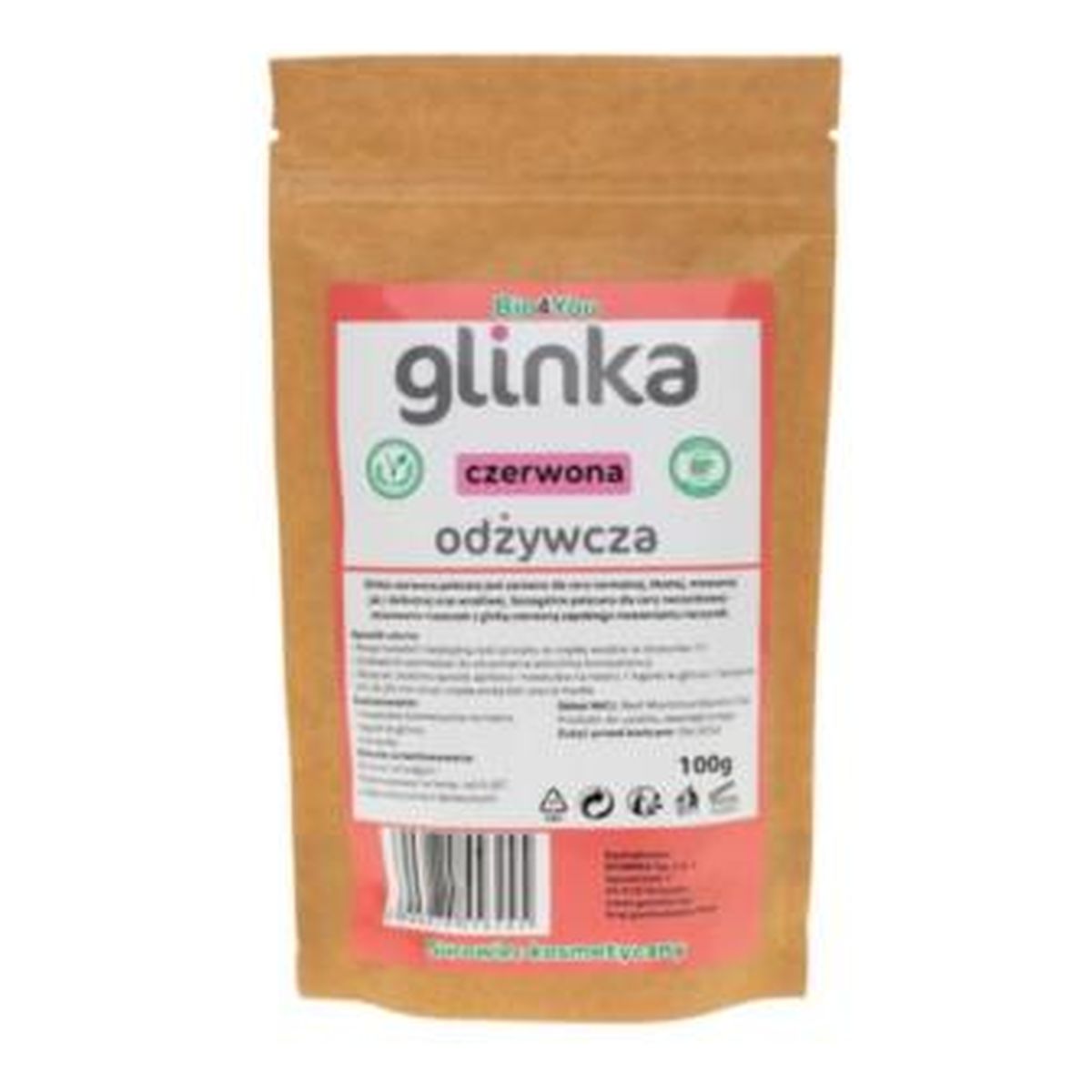 Biomika Natural Home Spa Glinka kosmetyczna Czerwona Odżywcza 100g
