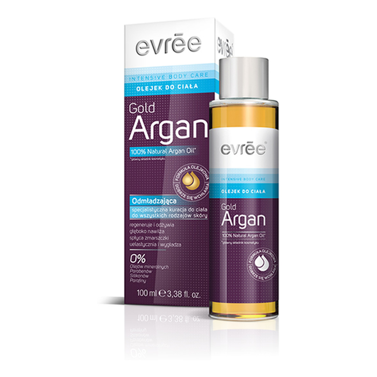 Evree Intensive Body Care Gold Argan Olejek Do Ciała Odmładzająca Specjalistyczna Kuracja Do Ciała 100ml