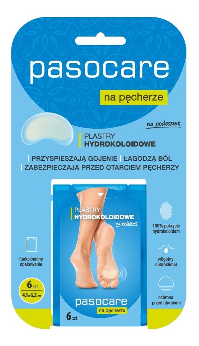 Plastry hydrokoloidowe na pęcherze - na podeszwę stóp 6szt