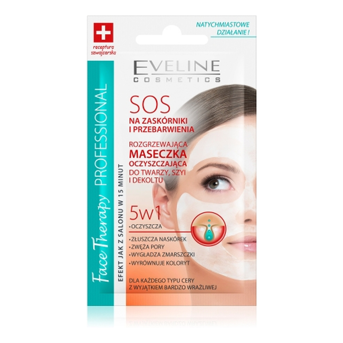 Eveline Face Therapy SOS Rozgrzewająca Maseczka Oczyszczająca 5w1 7ml