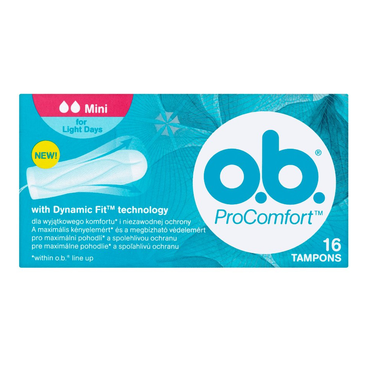 O.B. ProComfort Mini komfortowe tampony higieniczne 16szt
