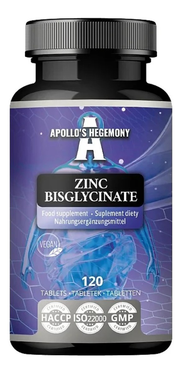 Zinc Bisglycinate suplement diety 120 Tabletek