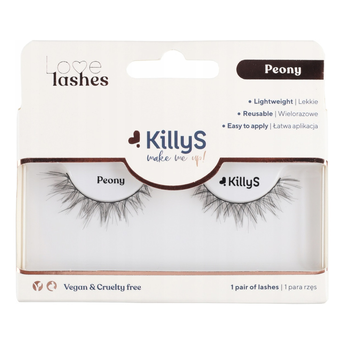 KillyS Make me up! love lashes sztuczne rzęsy na pasku peony