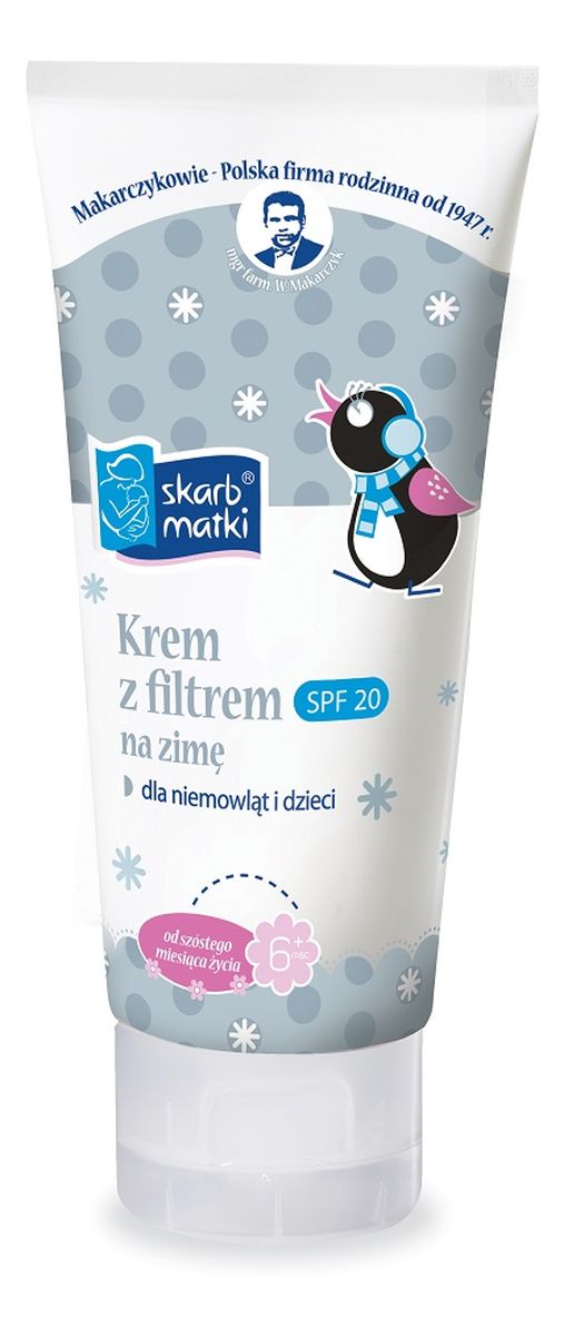 Krem z filtrem SPF20 na zimę dla niemowląt i dzieci