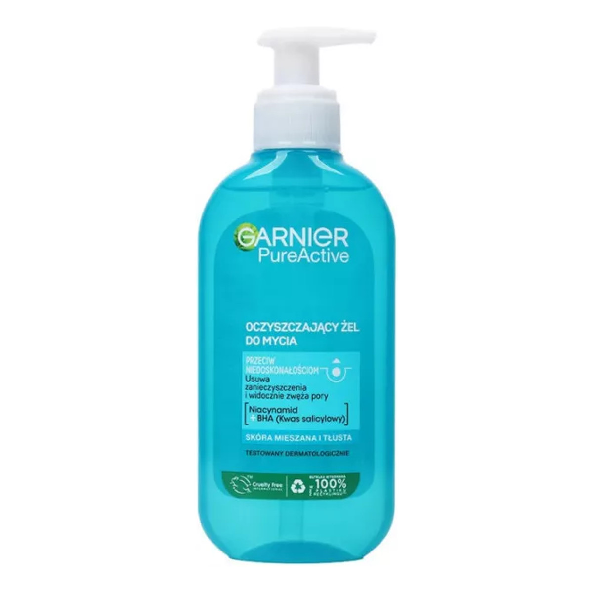 Garnier Czysta Skóra Skin Naturals Żel Oczyszczający z Pompką 200ml