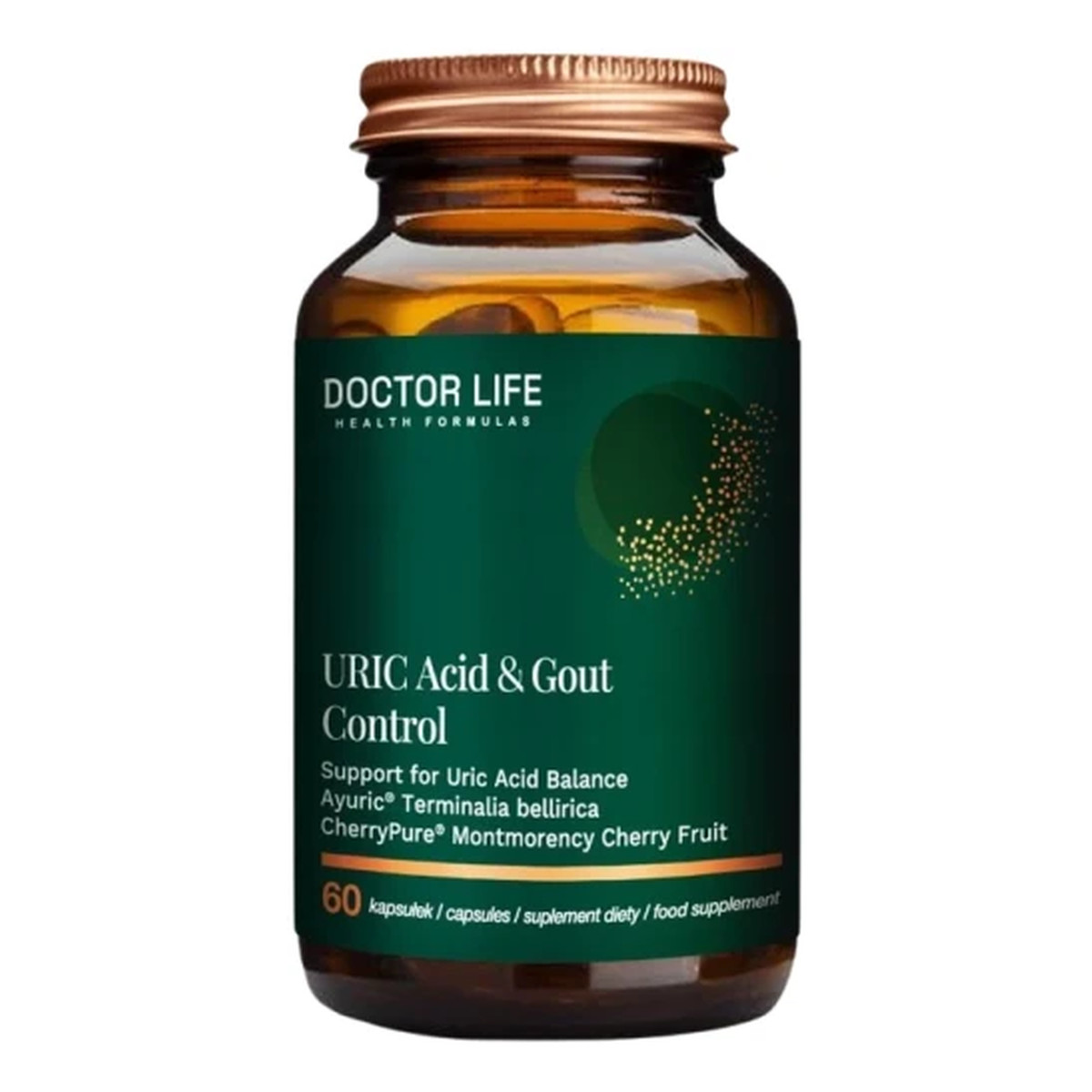 Doctor Life Uric Acid & Gout Control Ekstrakt z owoców Terminalia Bellirica 1000mg suplement diety 60 kapsułek 1000mg