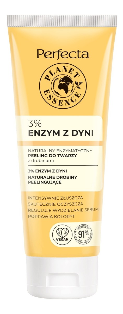 Naturalny Enzymatyczny Peeling do twarzy z drobinami - 3% Enzym z Dyni