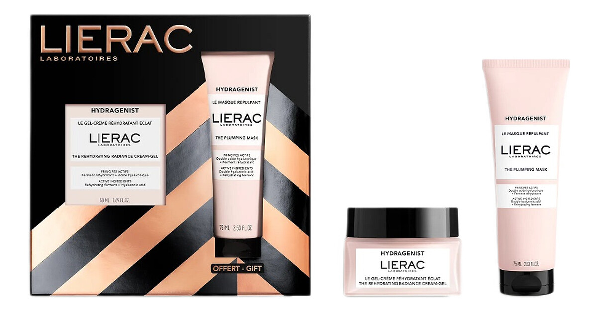 Zestaw nawilżający krem-żel rozświetlający 50ml + maska wypełniająca 75ml