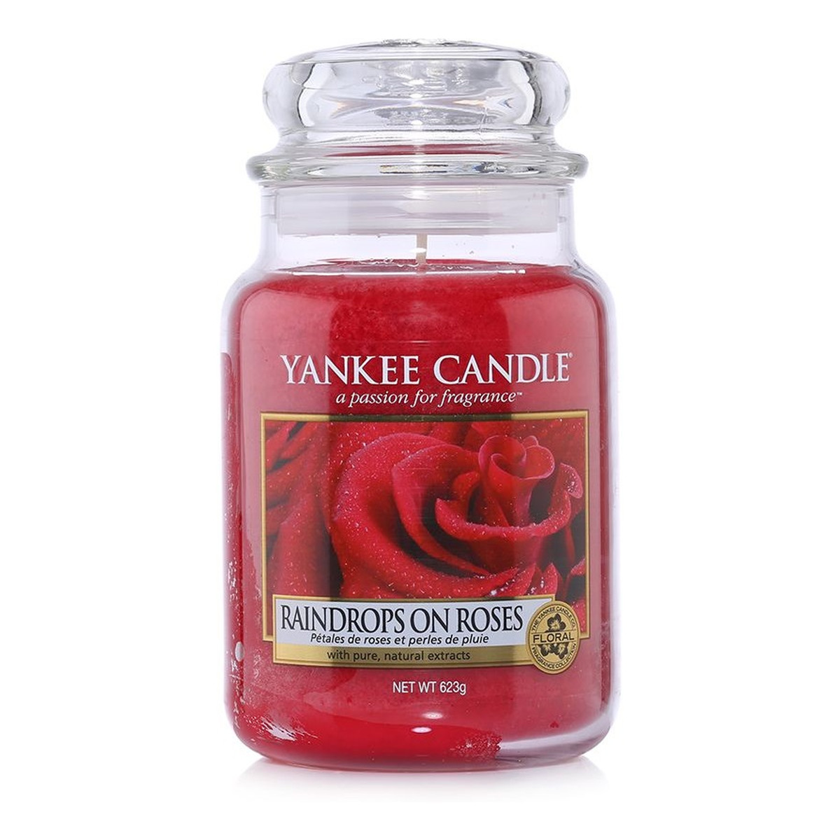 Yankee Candle Large Jar duża świeczka zapachowa Raindrops On Roses 623g