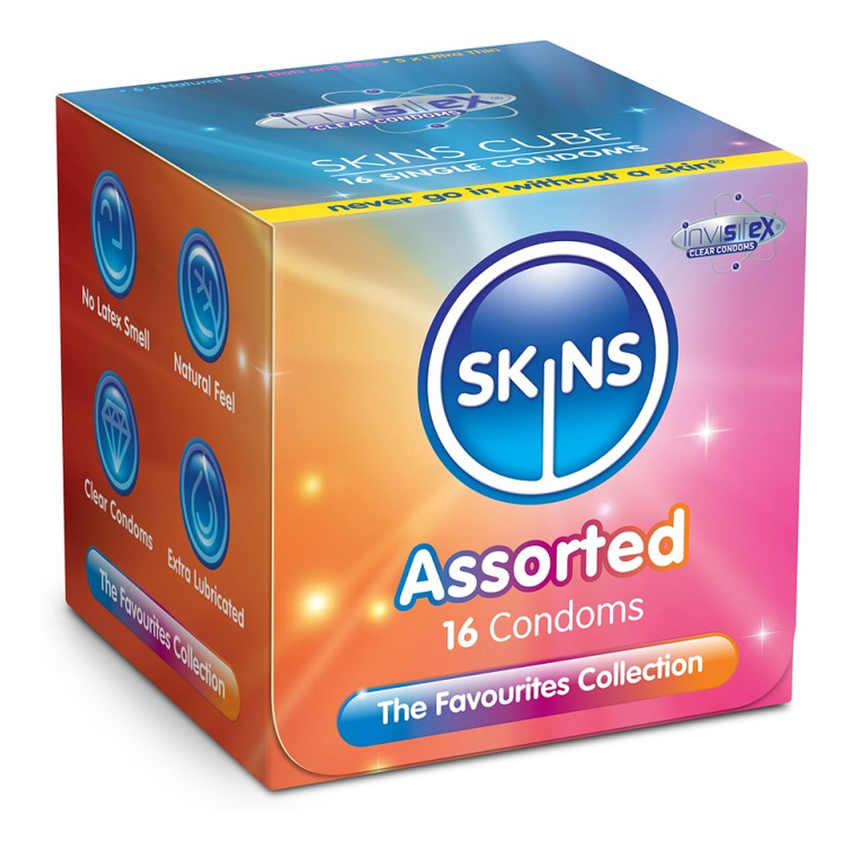 Skins Assorted condoms cienkie i prążkowane prezerwatywy 16szt.