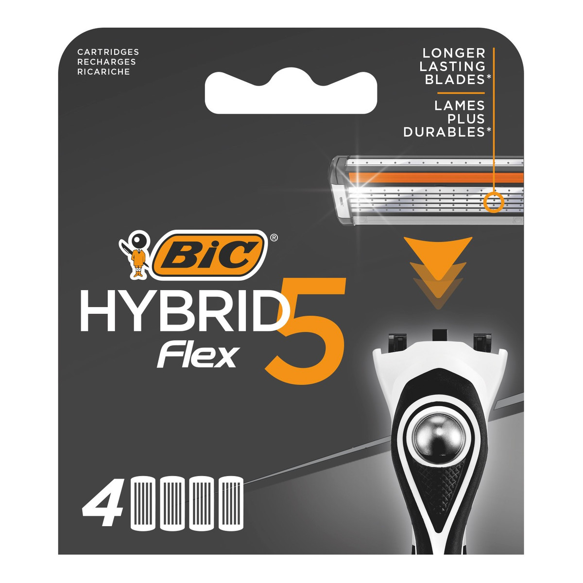 Bic System Wkłady do maszynki Hybrid Flex 5 Blister 1 op. - 4 szt