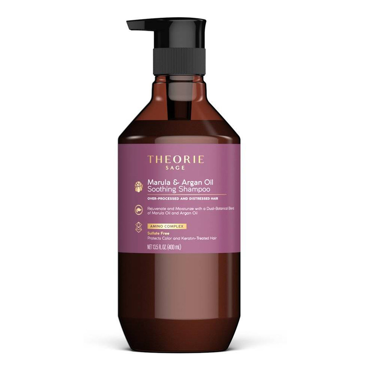 Theorie Sage Marula & argan oil smoothing shampoo wygładzający szampon do włosów zniszczonych i wymagających intensywnej regeneracji 400ml