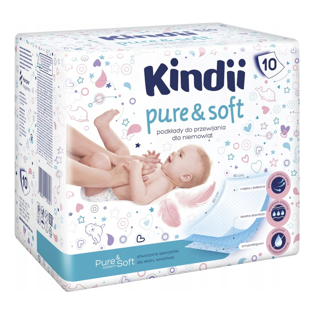 Kindii Pure & Soft Podkłady jednorazowe dla niemowląt 1 op. 10 szt.