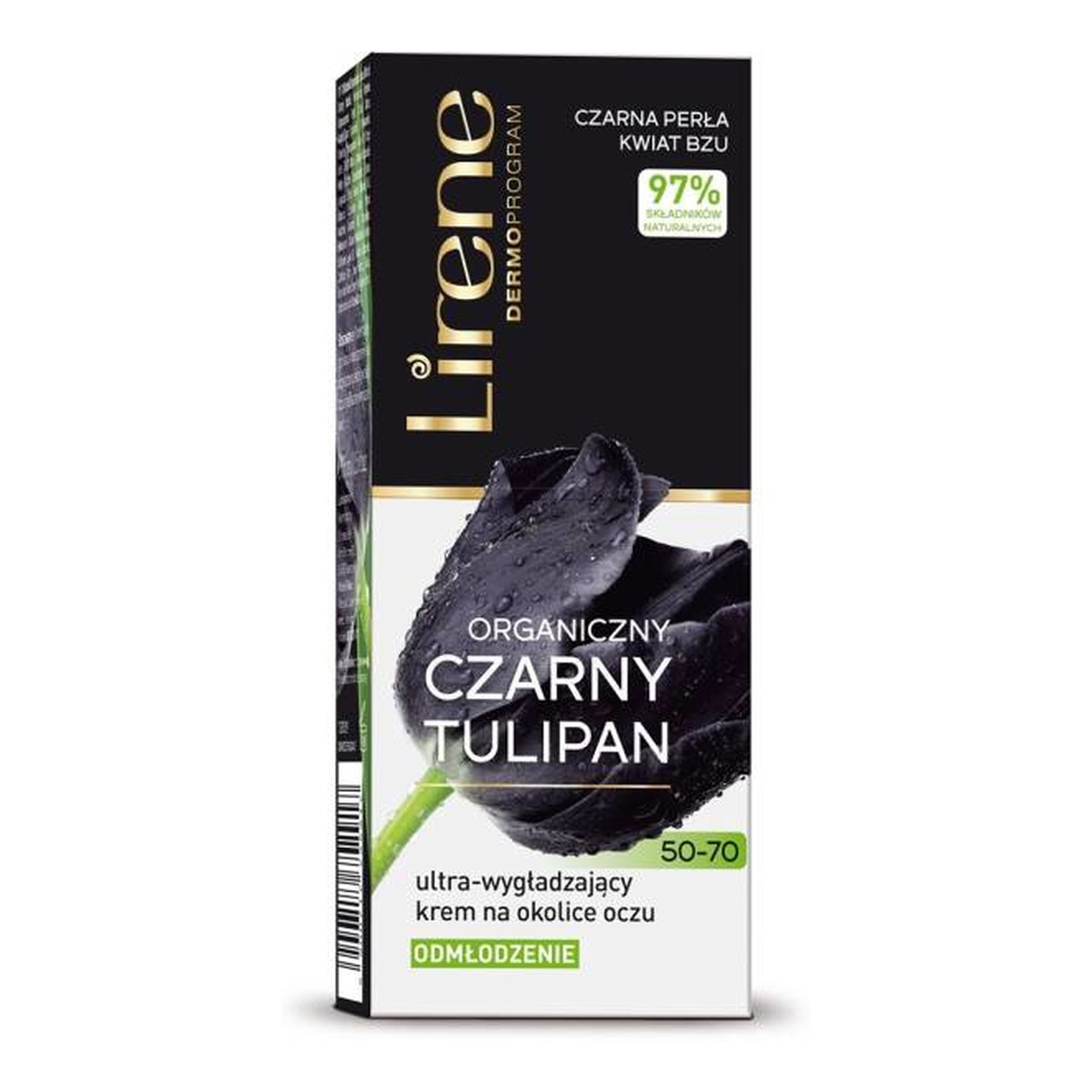 Lirene Czarny Tulipan Organiczny ultra wygładzający krem na okolice oczu 15ml