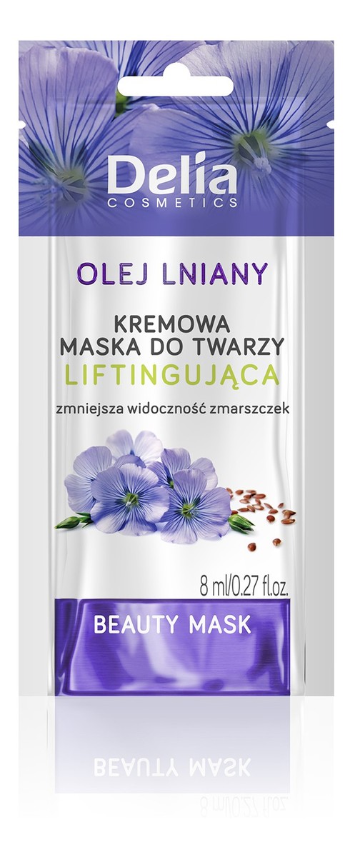 Kremowa maseczka do twarzy liftingująca z olejem lnianym