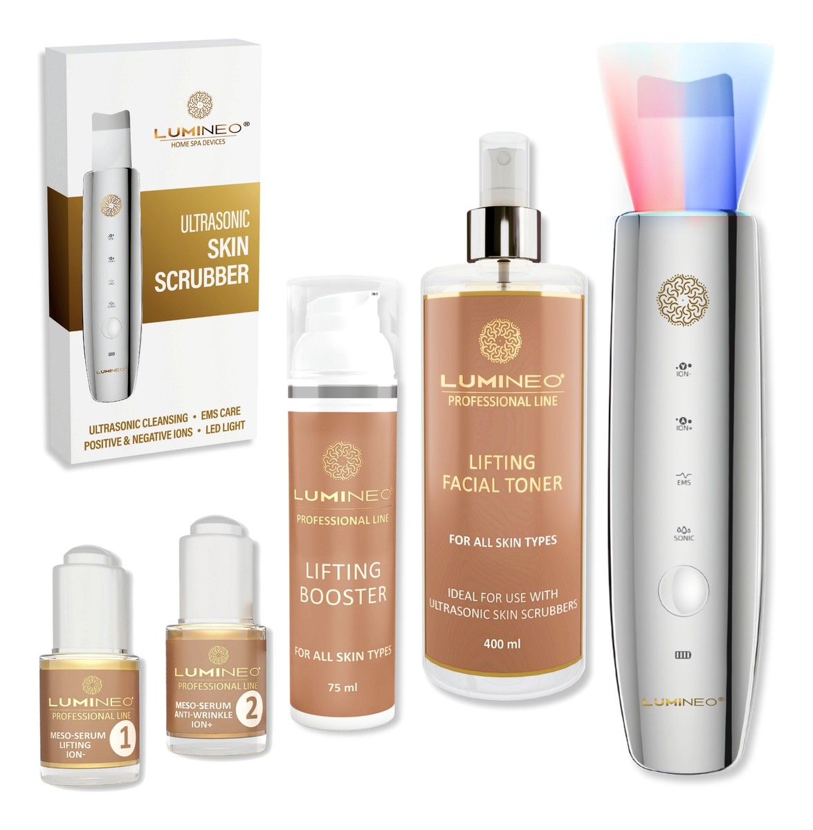 Zestaw liftingujący lumineo (tonik, 2 x serum, krem)