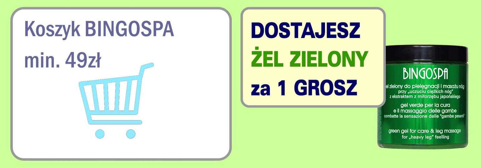 Koszyk Bingospa min. 49zł | Bingospa żel do masażu GRATIS